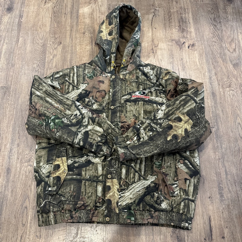 Mossy Oak Jacket Mens 2XL Camo Break-Up Infinity Hooded Insulated Parka Hunting
